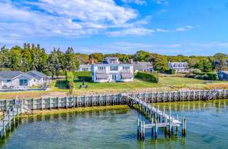 Exquisite Shelter Island Soundfront Beach House with Dock